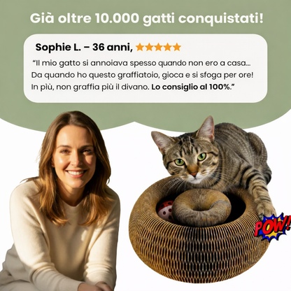 Graffiatoio interattivo per gatti